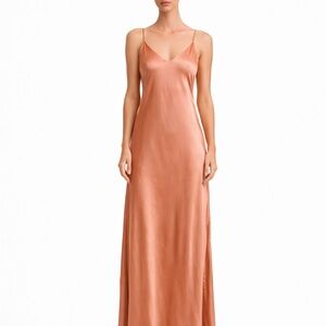 Lovers and Friends Elegant Coral Slip Dress